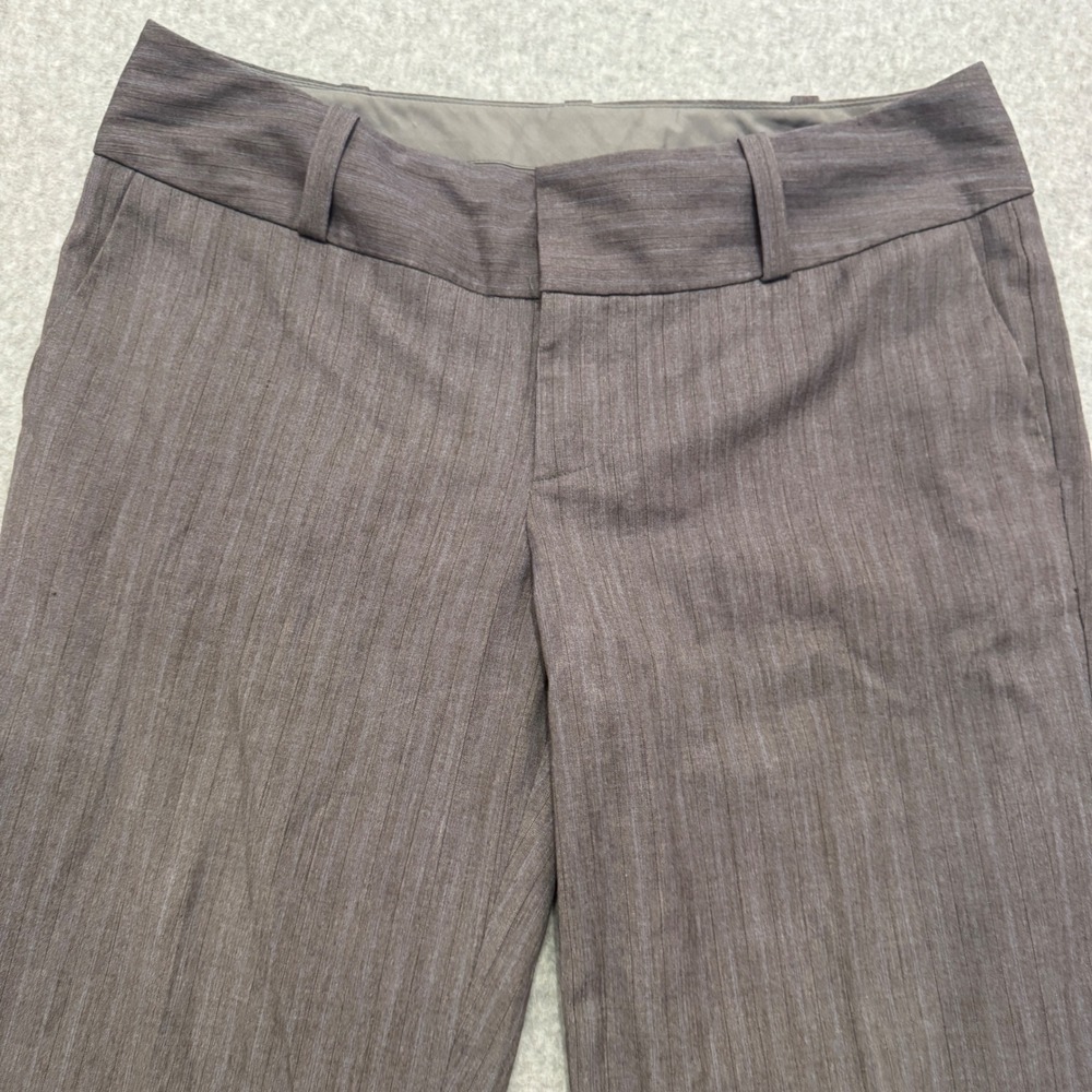Y2K Mossimo Stretch Women‎ 6 Grey Pinstripe Low Rise Flare Leg Dress Pants - Picture 2 of 9